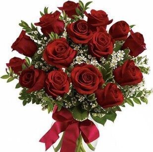 15 red roses with greenery | Flower Delivery Gorno-Altaysk